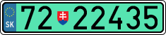 License plate of Slovakia, Military
