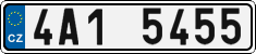 License plate of the Czech Republic, Cars (2001)