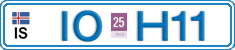 License plate of Iceland, Cars