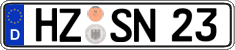 German license plate, Regular plates
