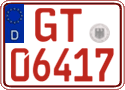 German license plate, Red license plates