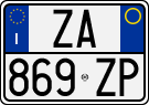 License plate of Italy, Cars (1994 year series)