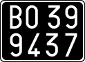 License plate of Italy, Cars (1927 year series)