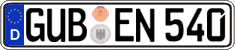 German license plate, Regular plates