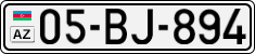 License plate of Azerbaijan, Cars