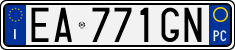 License plate of Italy, Cars (1994 year series)