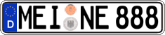 German license plate, Regular plates