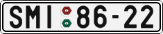 License plate of the Czech Republic, Cars (1960)