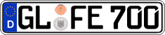 German license plate, Regular plates