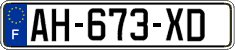 French license plate, SIV (ordinary)