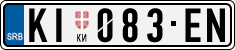License plate of Serbia, Cars