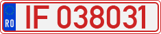 License plate of Romania, Provisional