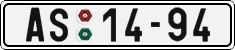 License plate of the Czech Republic, Cars (1960)