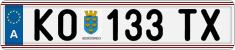 License plate of Austria, Regular plates