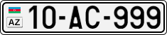 License plate of Azerbaijan, Cars
