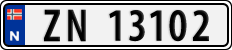 License plate of Norway, Cars
