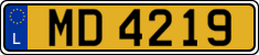 License plate of Luxembourg, 2003 year system