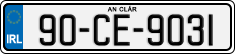 License plate of Ireland, Regular plates