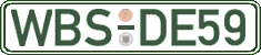 German license plate, Regular plates