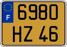 French license plate, FNI