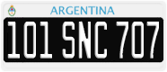 License plate of Argentina, Trailers (1995, 101 ABC 123)