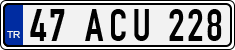 License plate of Turkey, Regular plates