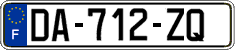 French license plate, SIV (ordinary)