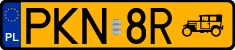 License plates of Poland, Oldtimers