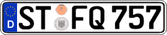 German license plate, Regular plates