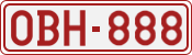 License plate of Belgium, 1951 year system
