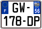 French license plate, SIV (ordinary)