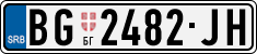 License plate of Serbia, Cars