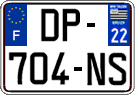 French license plate, SIV (ordinary)