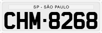 License plate of Brazil, Private owners (1990)