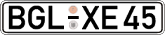 German license plate, Regular plates