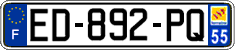 French license plate, SIV (ordinary)