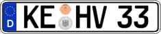 German license plate, Regular plates