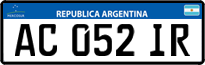 License plate of Argentina, Cars (Mercosur, AB 123 CD)