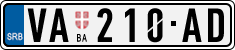 License plate of Serbia, Cars