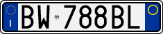 License plate of Italy, Cars (1994 year series)