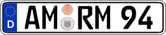 German license plate, Regular plates
