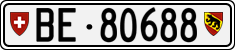License plate of Switzerland, Cars