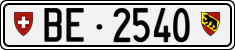 License plate of Switzerland, Cars