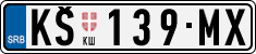 License plate of Serbia, Cars