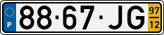 License plate of Portugal, Regular plates