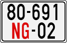 License plate of Vietnam, Diplomatic