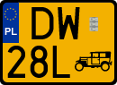 License plates of Poland, Oldtimers