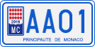 License plate of Monaco, Motorcycles