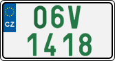 License plate of the Czech Republic, Oldtimers (2001)