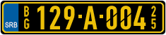 License plate of Serbia, Diplomatic